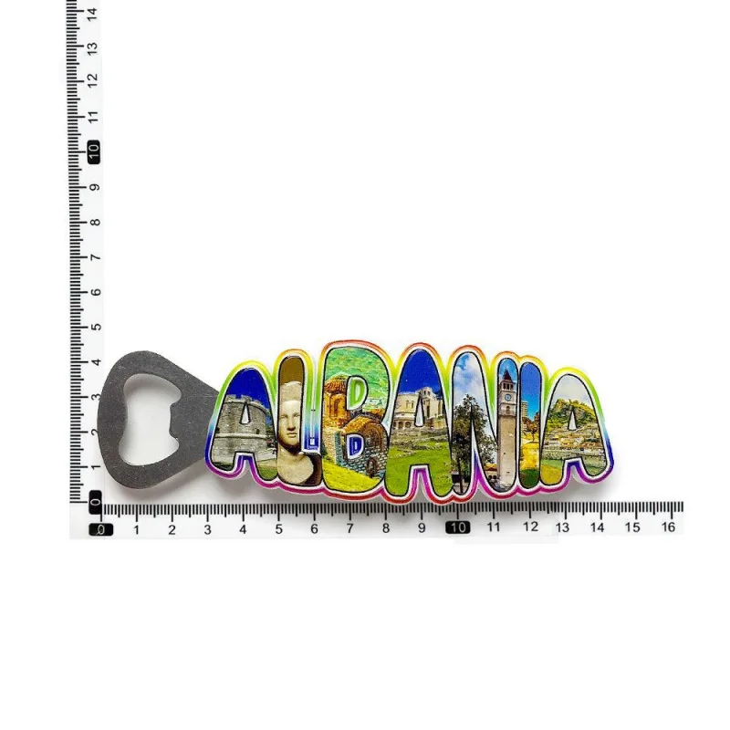 

Albanian Alphabet Bottle Opener Fridge Magnet Cultural Tourism Souvenir High-end Home Decoration