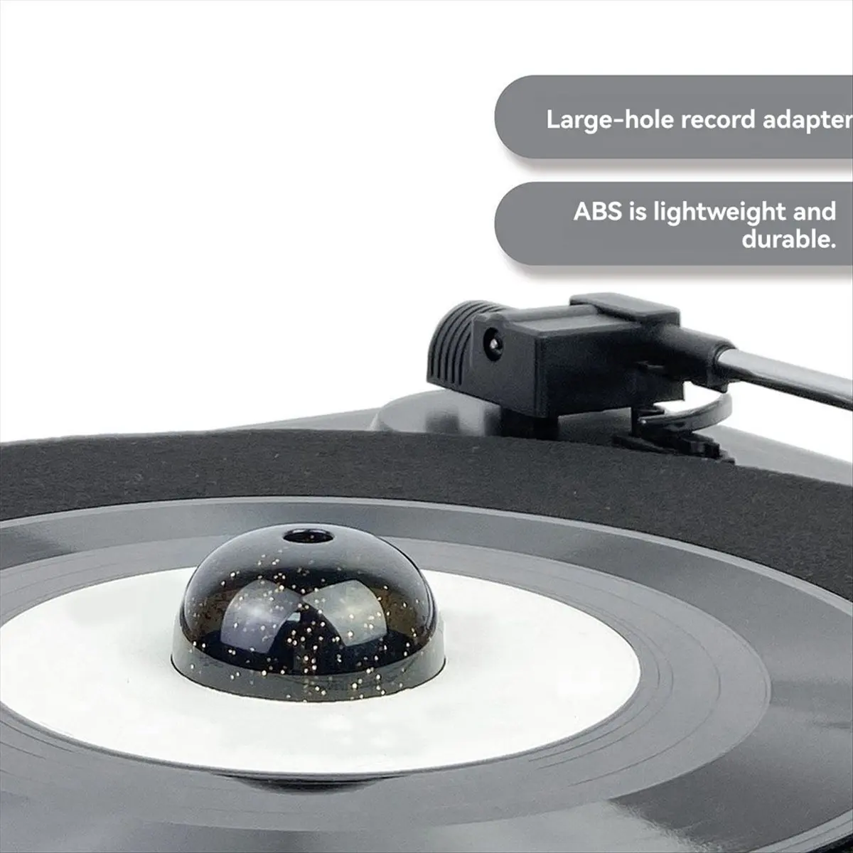 ABST LP45 RPM Turntable Adapter Turntable Phonograph Audio Conversion Base for 7 Inch EP Record Vinyl Gramophone Black