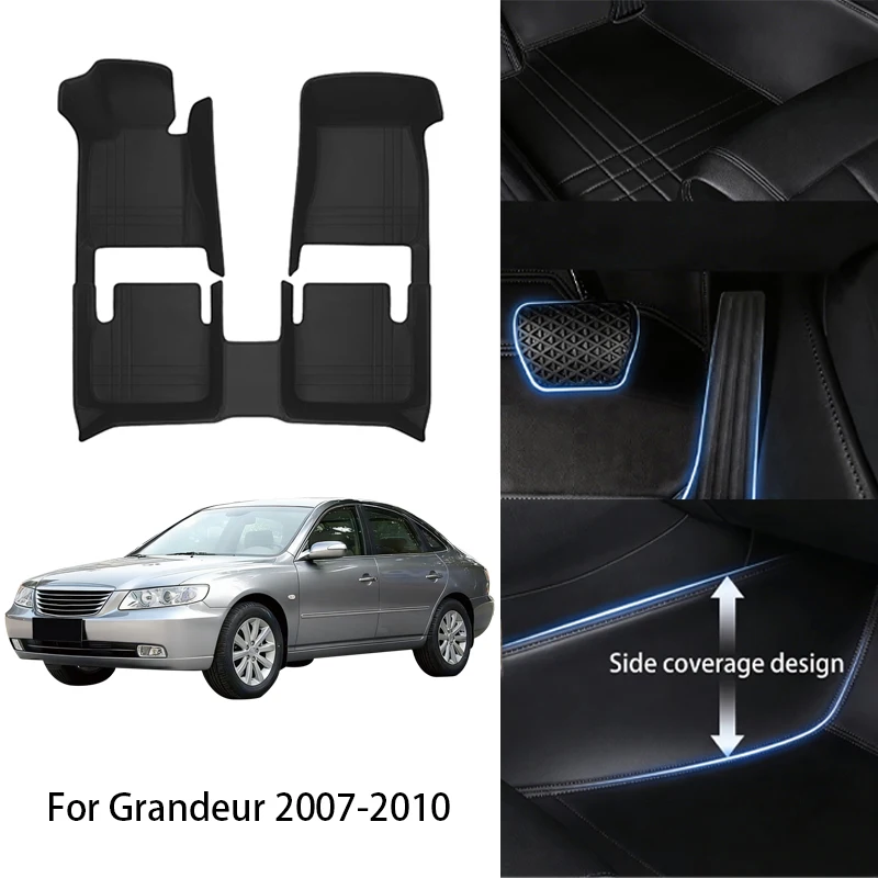 

Комплект автомобильных ковриков из искусственной кожи на заказ для Hyundai Grandeur, Grand i30, i40, Kona 2007-2025 – полный комплект аксессуаров для салона авто