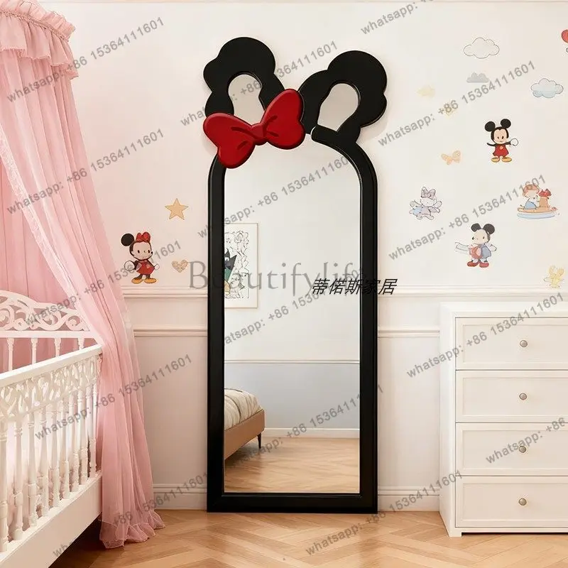 YJ Nordic irregular floor mirror creative bedroom full-length mirror art styling designer high-end feeling