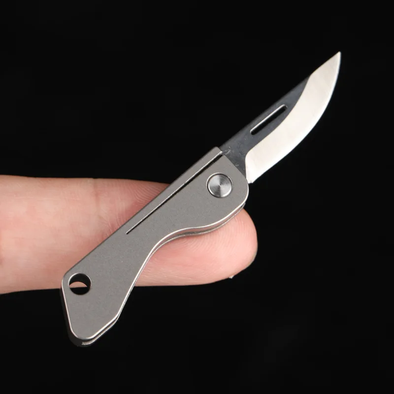 Imagem -04 - Titânio Faca Dobrável Edc Portátil Bolso Faca Utilitário Chave Karambit cs ir Auto-defesa Sobrevivência Multi-ferramenta Facas Clone Presente