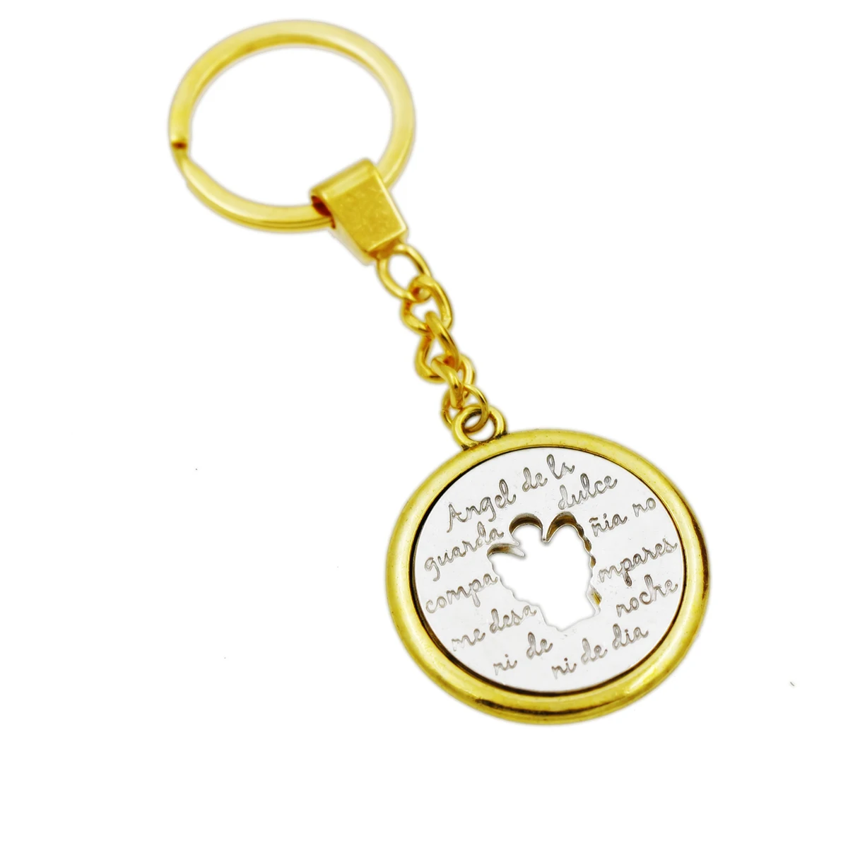 Angel De Li Guanda Dulce Pendant Keychain Travel Protection Key Ring 30mm K1777 Fashion Jewelry Findings Components