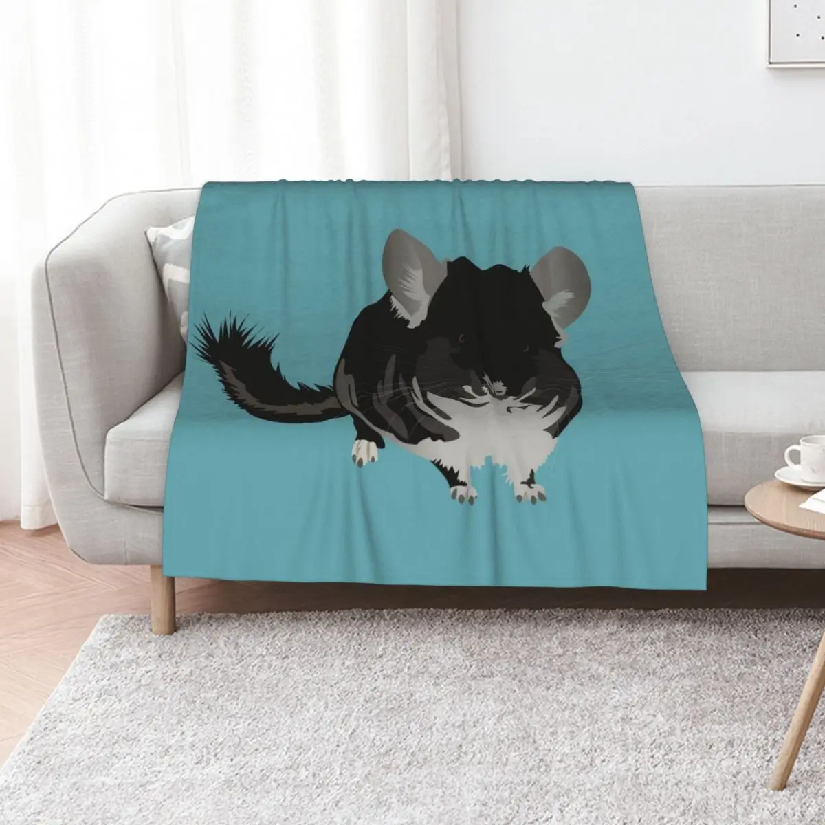 Leonardo the Chinchilla Throw Blanket Cute Plaid Sofa Quilt Nap For Sofa Thin Loose Custom Blankets