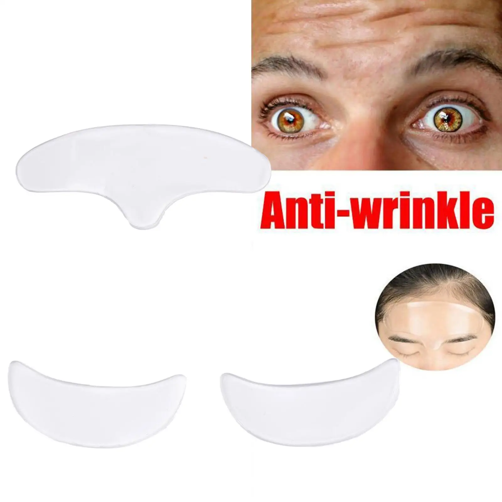 

1pc Facial Silicone Stickers Transparent Lightweight Reusable Comfortable Easy Use Anti-Lines Smooth Skin Hydrate Anti-Wrinkle