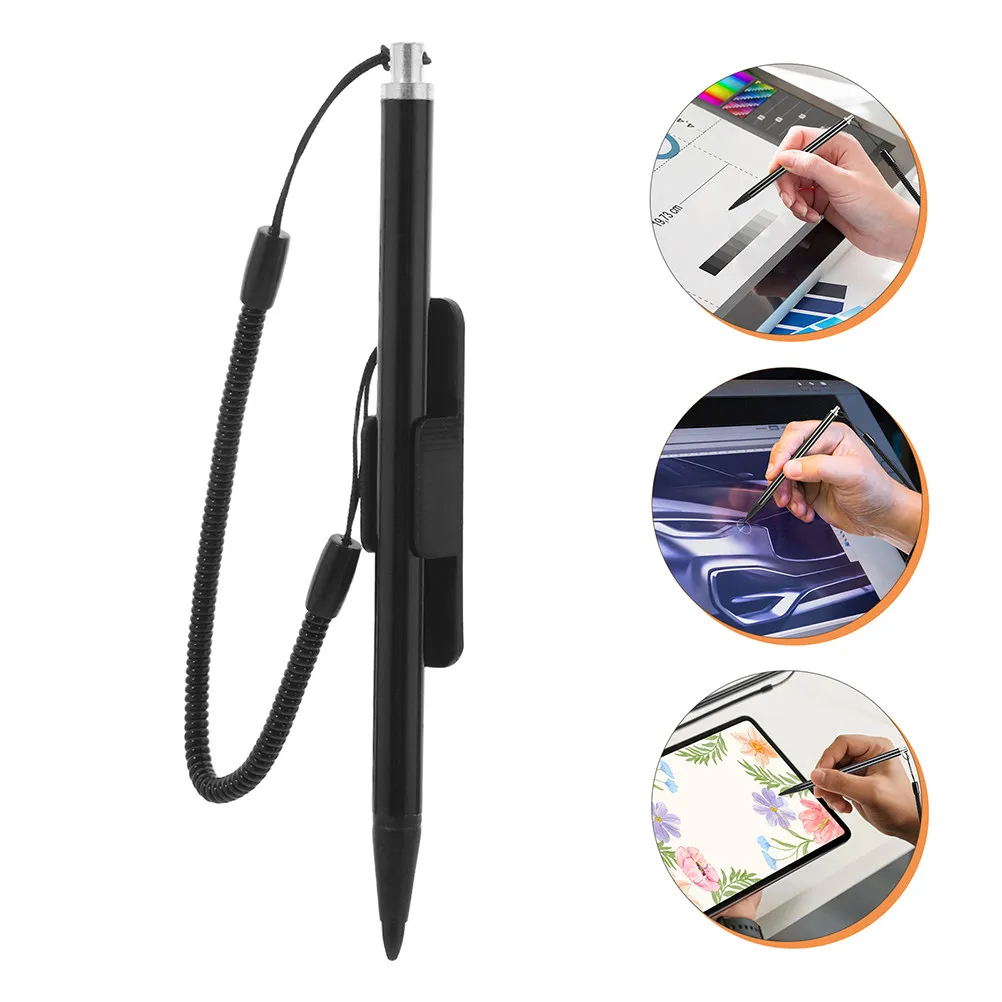 3Pcs Resistive Screen Stylus Pen Metal Touch Screen Pen with Clip Lanyard for Precise Drawing Writing Tablet Tablet Stylus