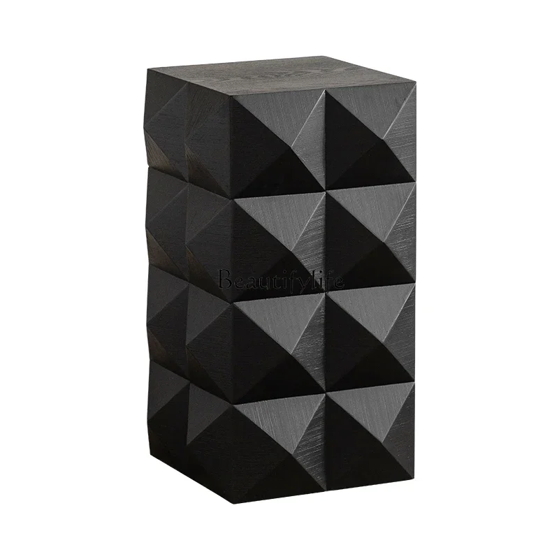 중세풍 블랙 소형 커피 테이블 이미지