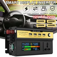 Car Power Inverter with USB 6000W DC 12V To AC 220V Transformer Modified Sine Wave Inverter Peak Universal Socket Charger