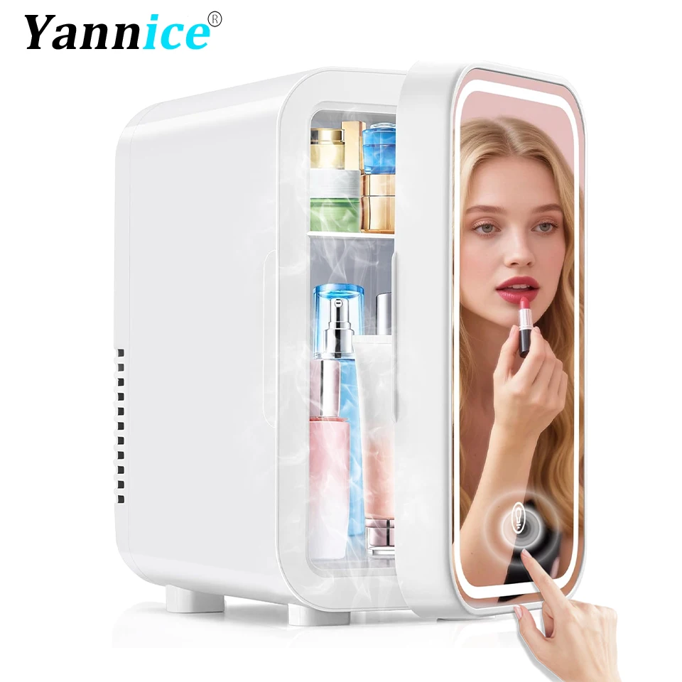 mini-refrigerateur-et-chauffe-plat-4l-avec-miroir-led-portable-pour-maquillage-et-cosmetiques-ideal-pour-voiture-et-maison