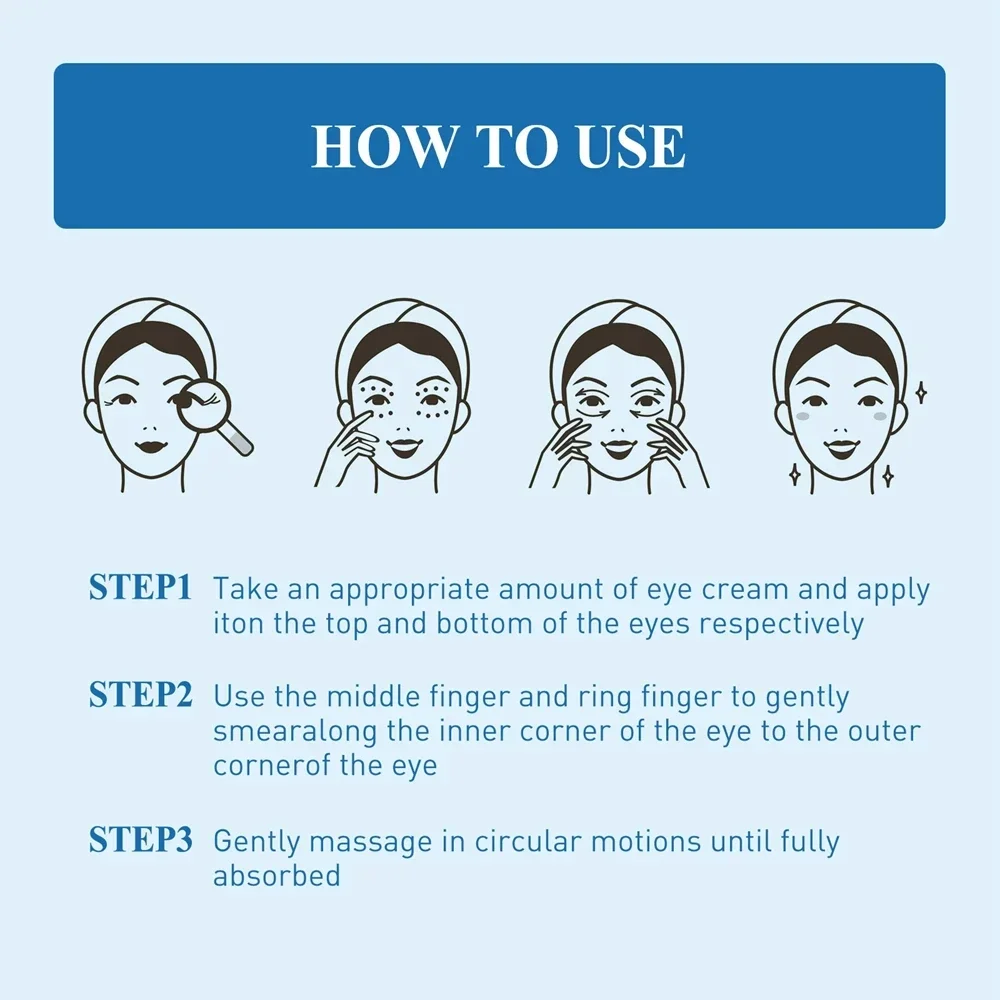 Crème réparatrice de peptides de venin pour les yeux, lifting, raffermissement, élimination de l'œdème, anti-déformable, éclaircissement des ridules, éclaircissement d'origine, salle