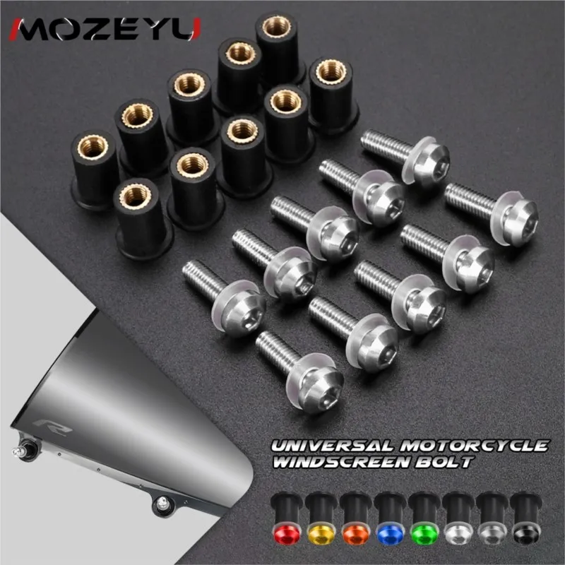 

10PCS Windshield Screws For BMW F800GS ADVENTURE F800 GS ADV 2010-2024 2023 2022 2021 2020 2019 2018 Windscreen Fairing Bolts