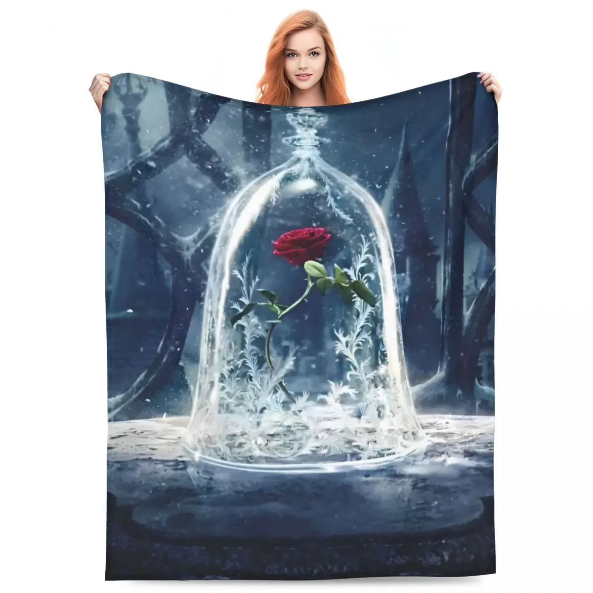 Beauty And The Beast Blankets Warm Soft Fluffy Plush Bedding Throws For Couch Chair Decorative Flannel Bedspread Bed Cover