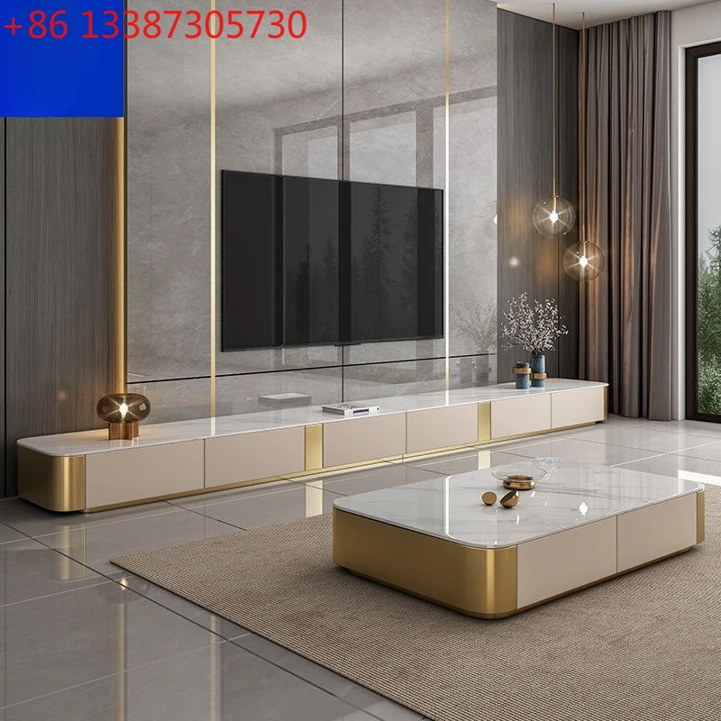 

Простой современный светлый роскошный яркий рок-панель ТВ-шкаф журнальный столик комбинированный пол в итальянском стиле