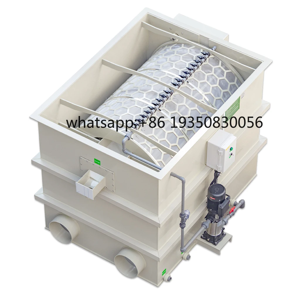 Qlozone Ras System Water Filter Aquaculture Fish Farming Equipment for Water Treatment 200t Rotary Drum Filter 200m3/h CE