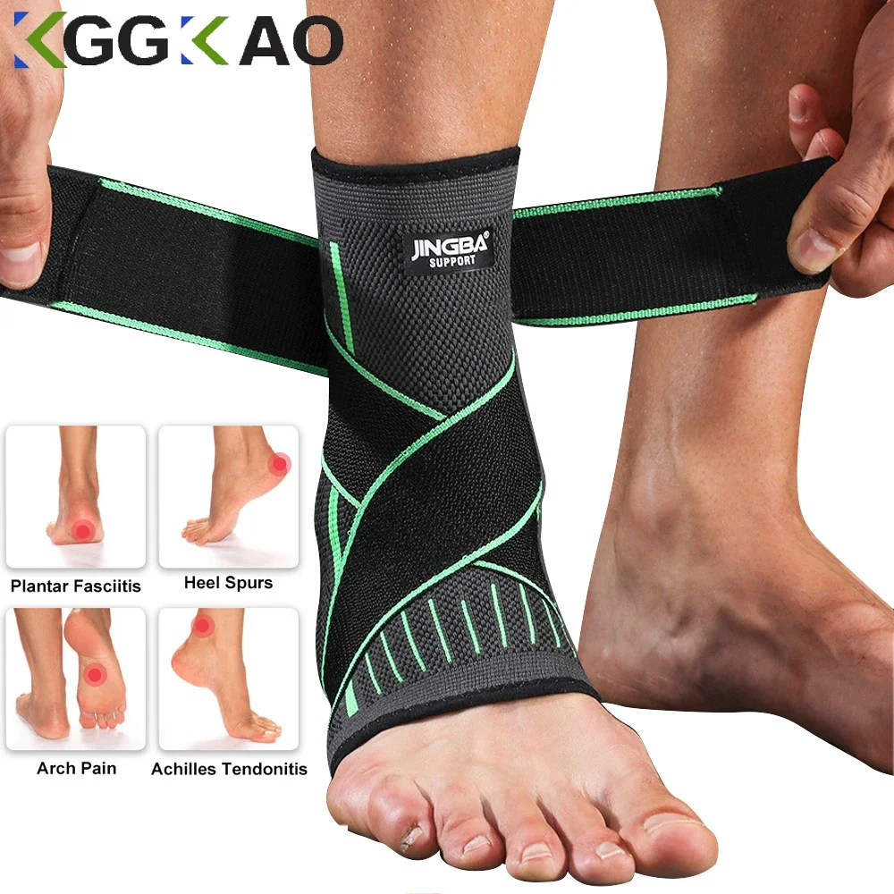 

1PCS Ankle Brace Compression Sleeve with Adjustable Straps,Arch Support & Foot Stabilizer,Elastic Wrap for Plantar Fasciitis