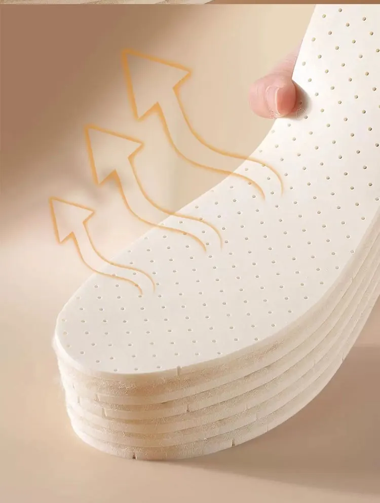 Winterwärme-Woll-Einlegesohlen, weiche, bequeme Einlegesohle, Latex, stoßdämpfende Sohlen, rutschfeste, beheizte Schuhpolster, 1 Paar/2 Paar – Detail 9