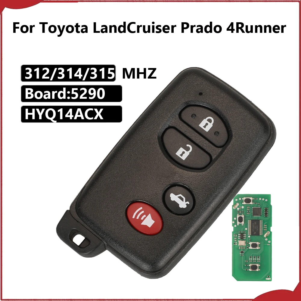 Jingyuqin New HYQ14ACX 5290 312/314/315MHz Remote Key for Toyota LandCruiser Prado 4Runner Prius Venza Subaru ForesterBRZ WRX XV