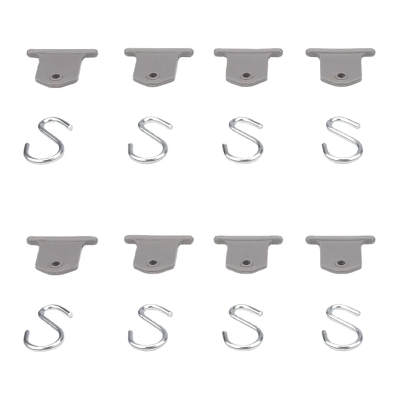 

-PQWN 8Pcs Hangers S Shaped Hooks Party Light Hangers For Camping Tent Indoor & Outdoor Supplies Hooks Set