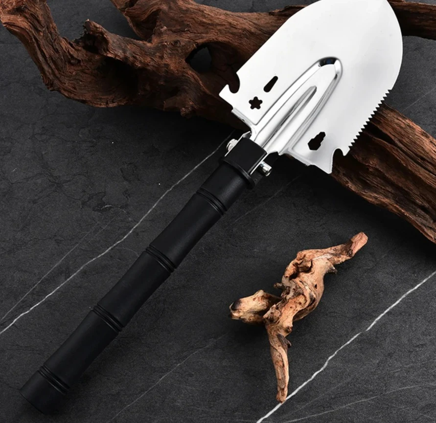 

Stainless Steel Folding Shovel, Multifunctional Camping & Garden Tool, Mini Survival Shovel for Tactical, Farm & Outdoor