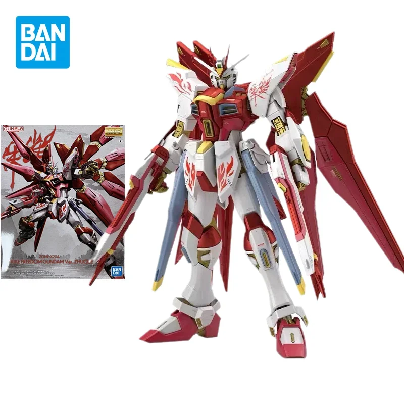 Bandai Original GUNDAM Anime MG 1/100 ZGMF-X20A STRIKE FREEDOM GUNDAM Ver. SHUOUE Action Figure Toys Model Gifts for Children