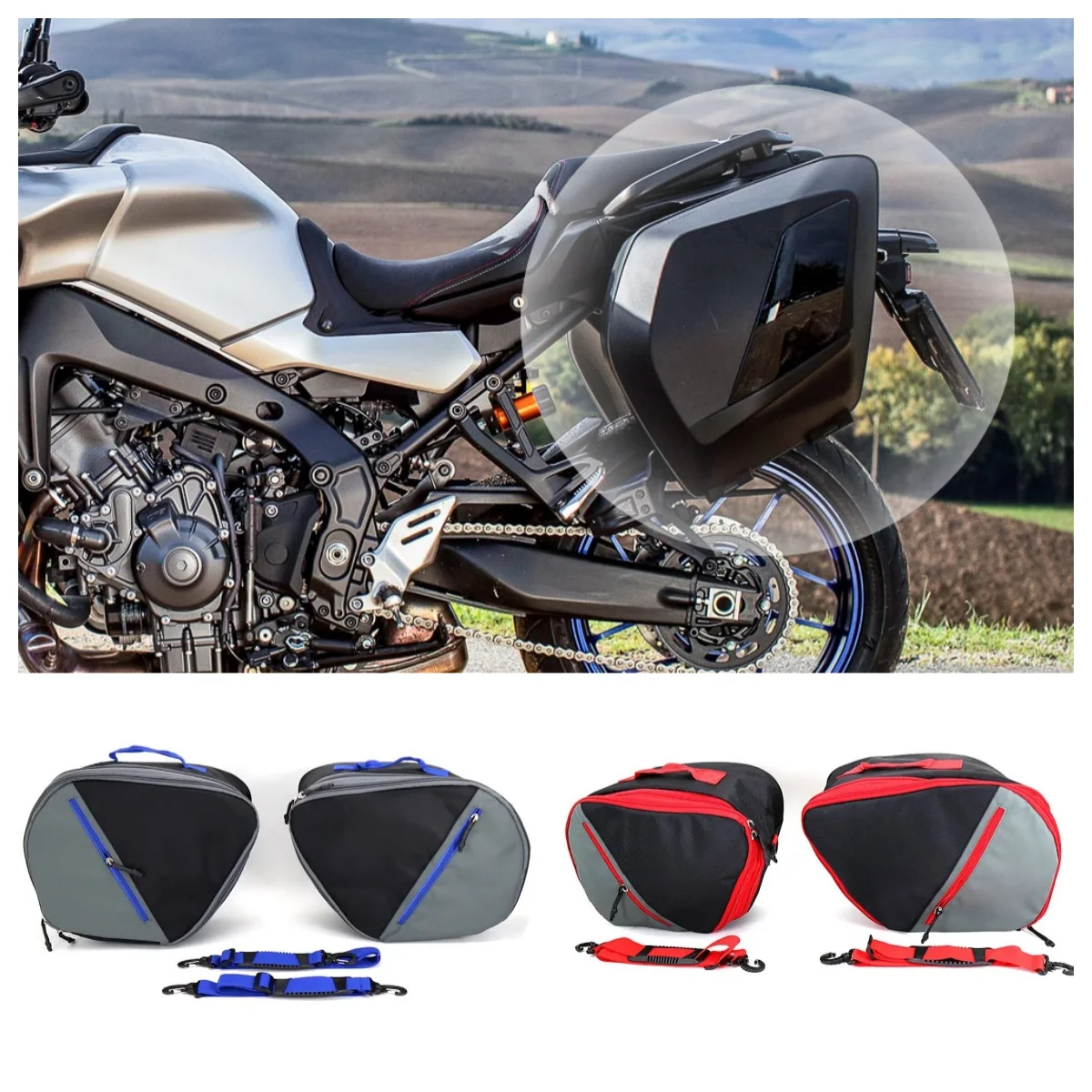 

Motorcycle Luggage Bag Travel Storage Bags Side Box Inner Saddlebag For Yamaha Tracer 9 GT TRACER 9GT Tracer9 GT Tracer900 2021