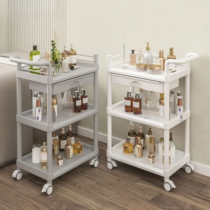 Mobile Beauty Cart for Hair Salon Spa Nail Studio with Storage Drawers and Rolling Organizer Hair Salon Furniture Salon Trolley