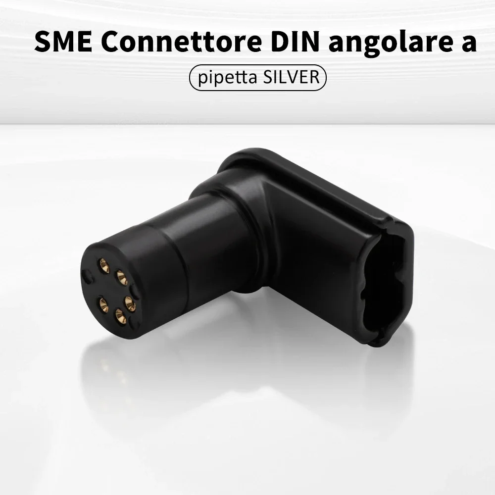 Hifi 90 Degree Right Angel SME Connector Vinyl LP Phono DIN 5 Pins Poles Female Record Tonearm Terminal XLR Plug Jack
