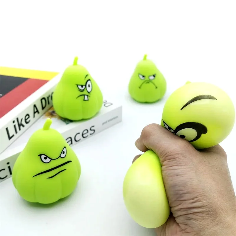 NEW Adults Creative Japanese Melon Stress Relieving Wogua Pinching Music Releasing Ball Toy