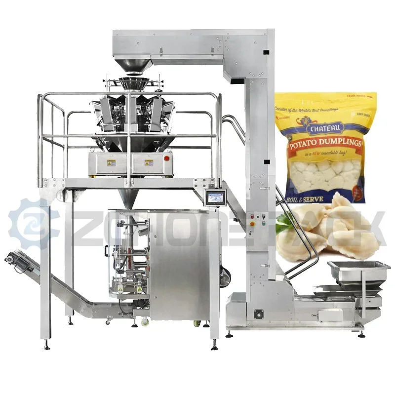 Fully Automatic Vertical Packaging Machine Meat Beef Chicken Pork Salmon Tuna Bag Sealing Machines Pillow Bag Plastic Machine