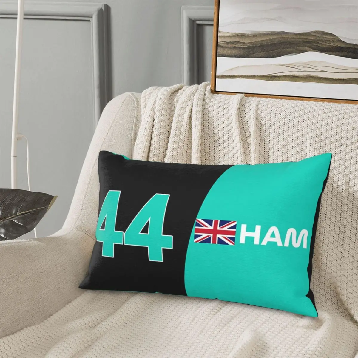 F1 Lewis Hamilton Mercedes AMG Rectangle Pillowcase Cushion Cover Decor Bedroom Bed Home Comfort Throw Pillow