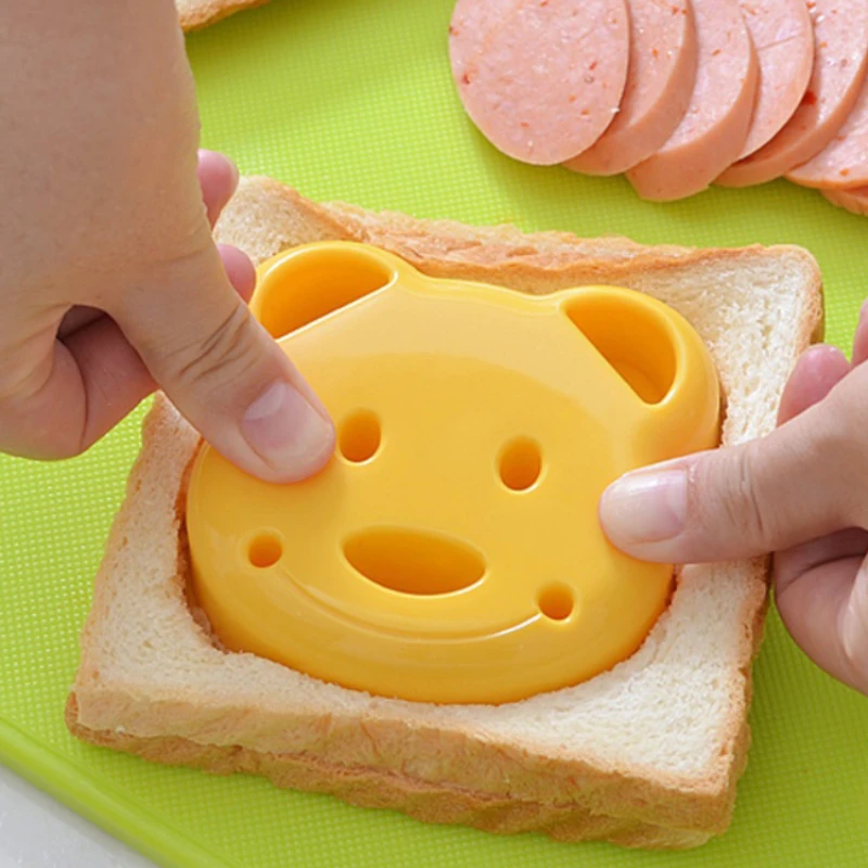 3pcs Teddy Bear Sandwich Mold Toast Bread Making Cutter Mould Cute Baking Pastry Tools Interesting Food Kitchen Accessories