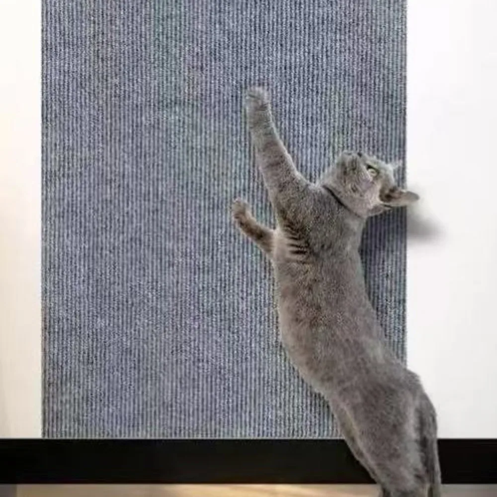 

Cat Scratching Mat Self Adhesive Wall Sticker Multi Functional Non Shedding Protector for Furniture Sofa Climbing Training