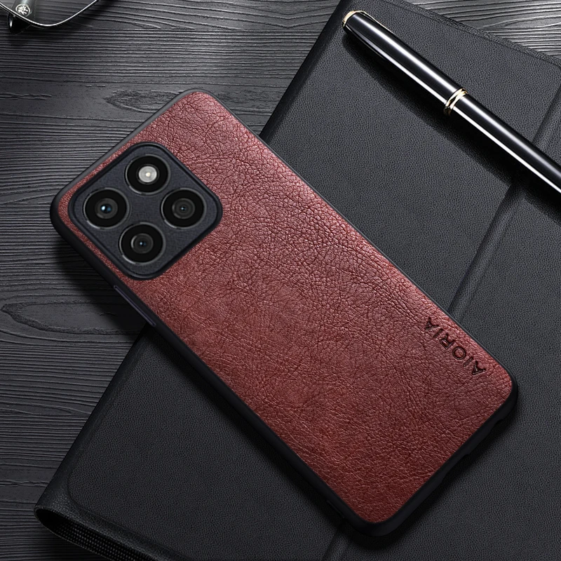 حافظة جلدية فاخرة لشرف x8b ، x7b ، 5g ، غطاء ذكي للهاتف الذكي ، تصميم بسيط