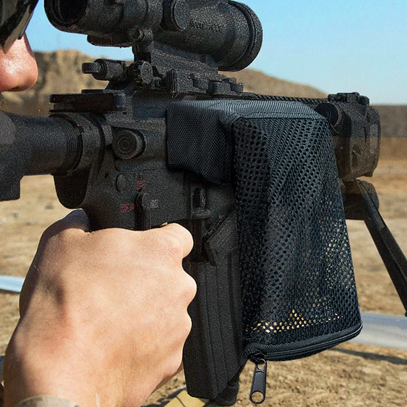 

Brass Shell Catcher Tactical Cartridge Collector Heat Resistant Padded Mesh Zippered Bottom Quick Release for Range Shooting