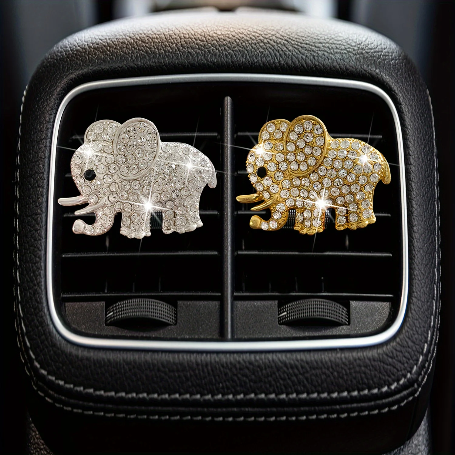 2pcs Elevate Your Car's Stylish With This Stylish Elephant Car Air Vent Clip