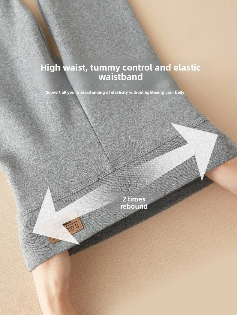 Kinder Mädchen Einfarbige Hochgeschnittene Baumwoll-Leggings Weiche Dehnbare Atmungsaktive Kinder-Strumpfhosen Lässige Tägliche Lange Oberbekleidung Hosen – Detail 8