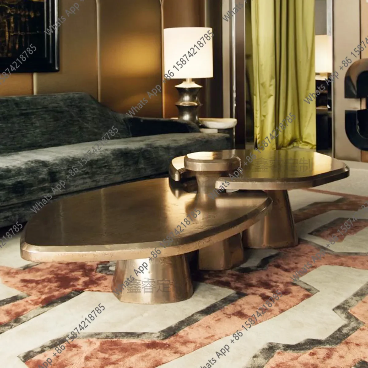

B Новый старый свет из нержавеющей стали, роскошный современный журнальный столик специальной формы для гостиной, креативный дизайнерский журнальный столик для маленькой квартиры и дома