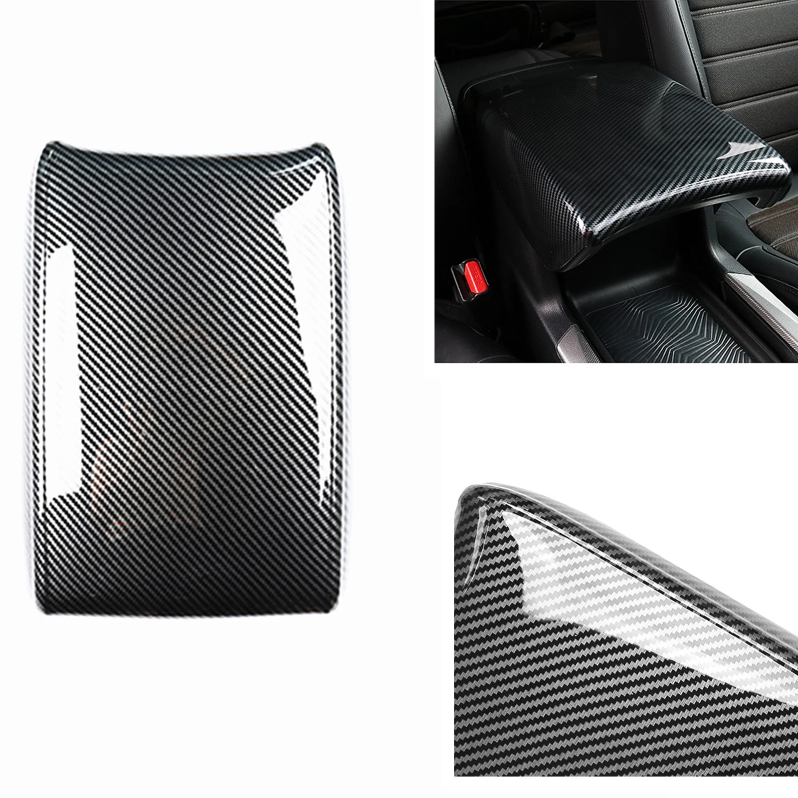 

For Honda CR-V CRV 2017-2022 Carbon Fiber Look Interior Center Console Central Armrest Arm Rest Box Panel Cover Decorative Trim