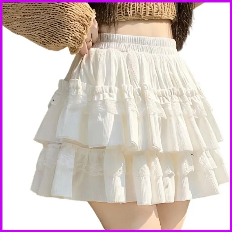 Comoda gonna in morbido velluto a svasata a pieghe, abbigliamento da donna