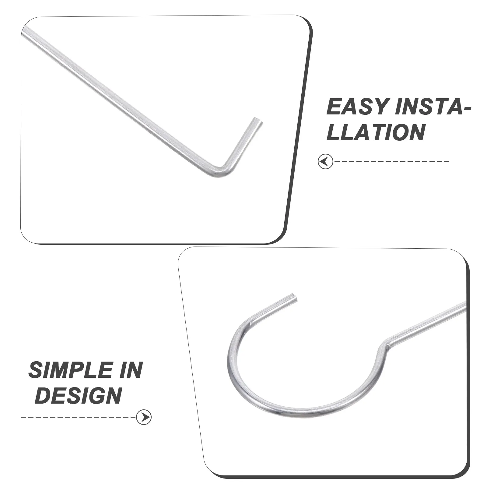 10Pcs Heavy Duty Stainless Steel Drain Hook Set Universal Grate Lifter Key for Shower Floor Drain Cleaning Unclogging Tool Fast