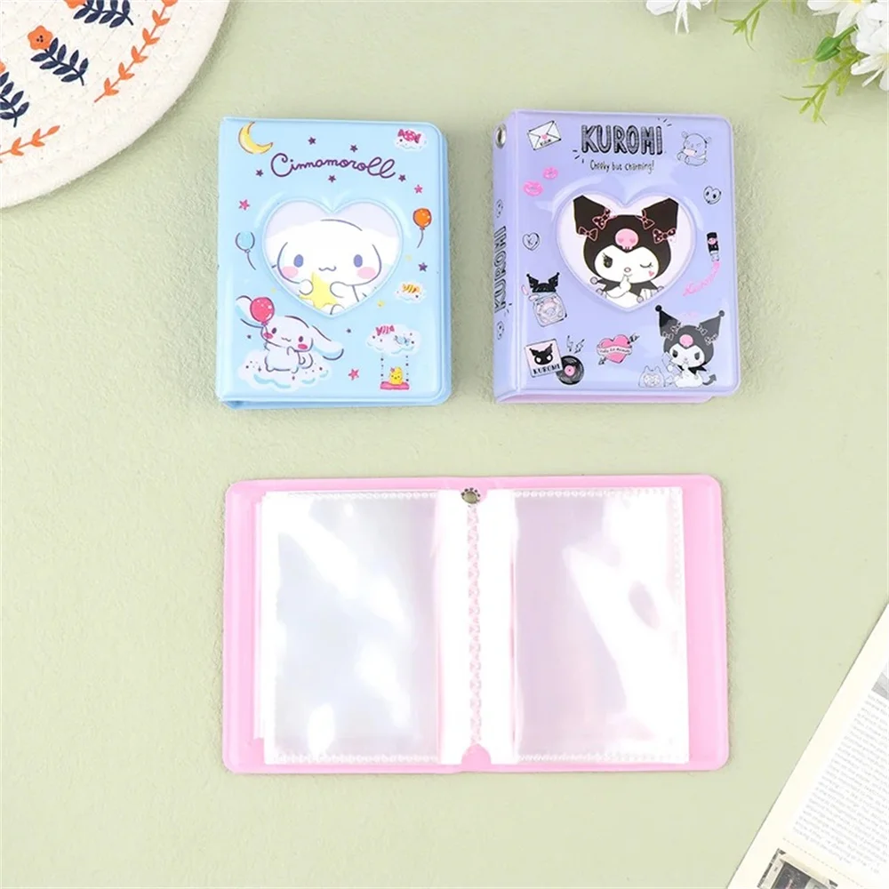 Anime Hello Kitty Sanrio Card Photo Album Cute Kuromi My Melody Cinnamoroll Kawaii Idol Photo Collect Book Trading Card Binder