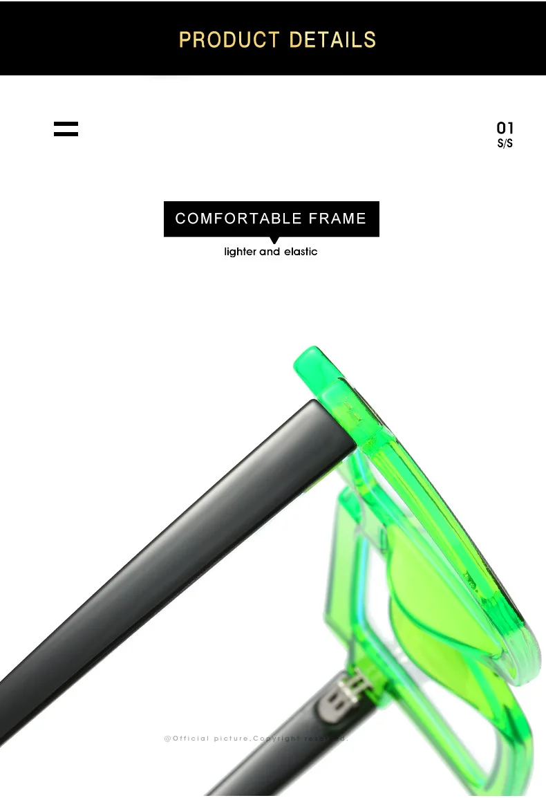 Luxus Designer Mode unregelmäßige quadratische Brille Rahmen Neon Brillen fassungen Unisex Anti Blaulicht Lese Presbyopie Brille – Detail 15
