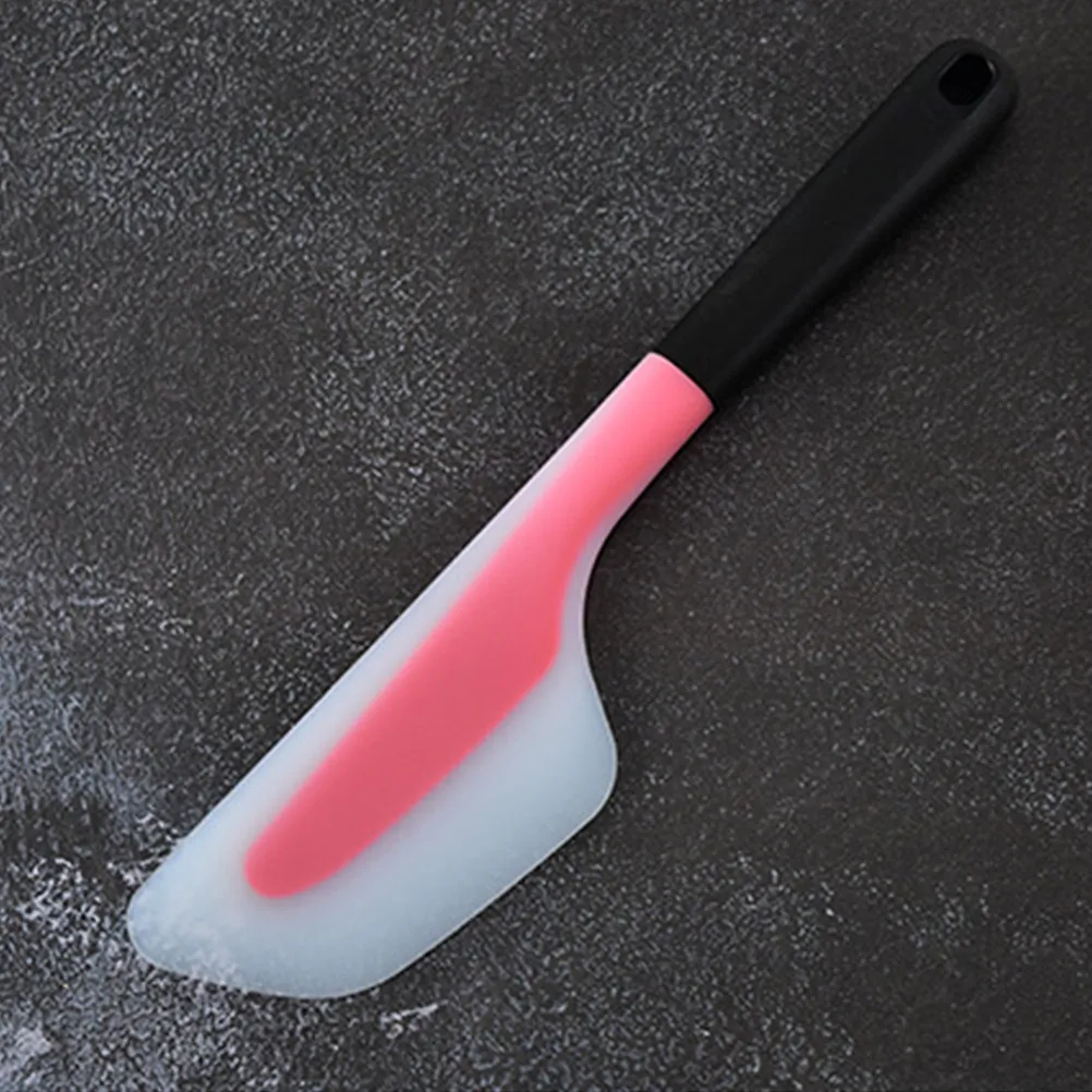 Silicone Butter Scraper Heavy-Duty Heat-Resistant Kitchen Gadget Ergonomic Handle for Spreading Jam Honey Cheese