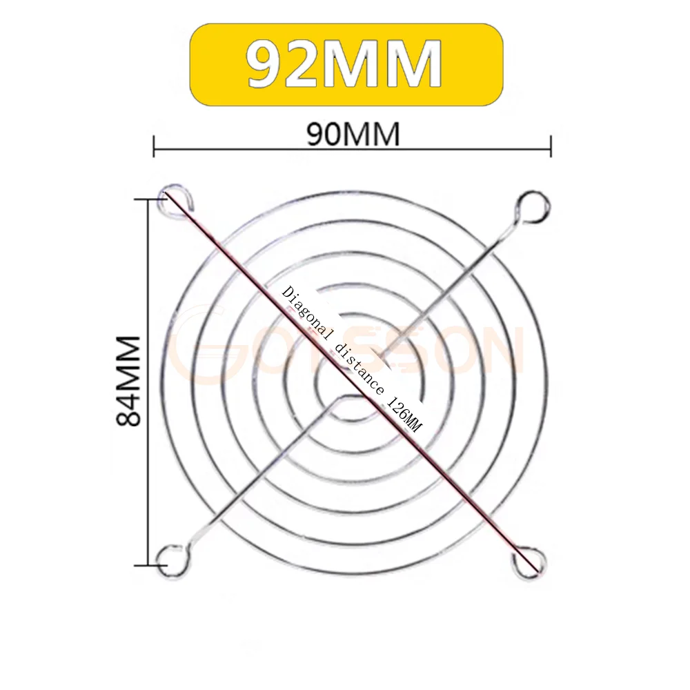 2PCS  Cooling Fan Guard Metal Grill Computer Cover Fan Grill 30mm 40mm 50mm 60mm 70mm 80mm 90mm 120mm 135mm 140mm 170mm 200mm