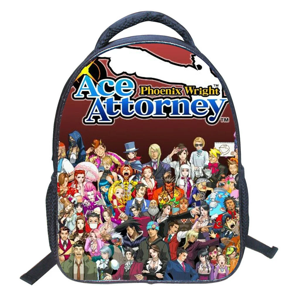 Ace Attorney Backpack Games School Bags Neutral Child Backpacks Children\'s School magic Bag mans