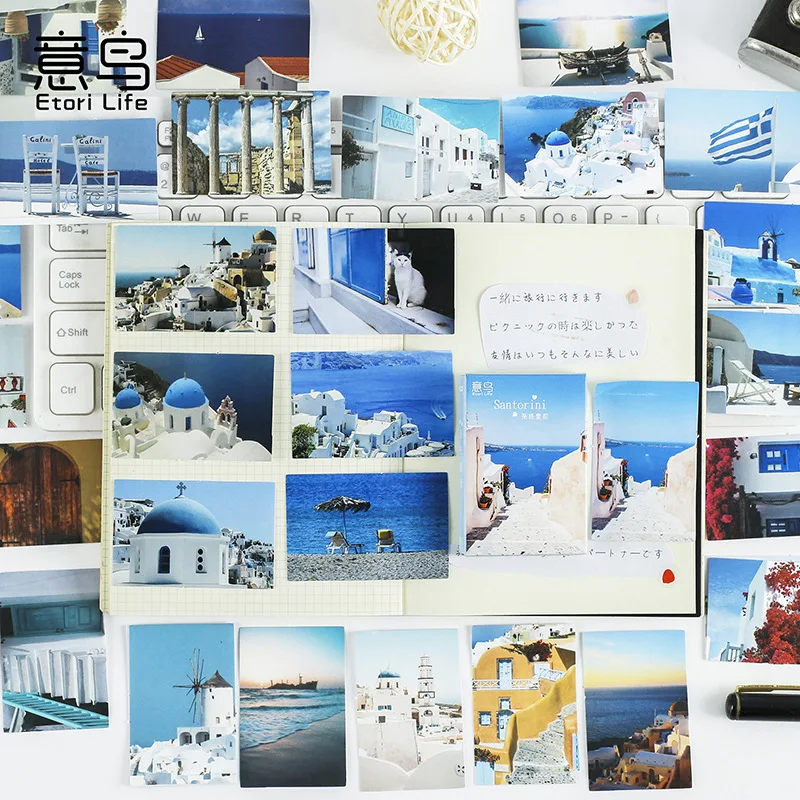 30 stücke Landschaft Sammelalbum Label Zu DIY Dekorieren Aufkleber Landschaft Reise Meer Schreibwaren Koffer Gepäck Laptop Notebook Geschenk