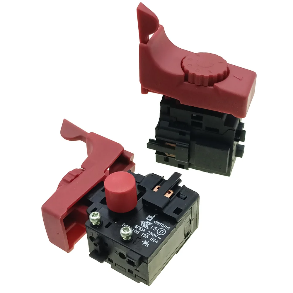 DCQ1106 T55 Impact drill switch electric drill Power Tool Accessories AC 250V 6A 5E4 forward and reverse speed control switch