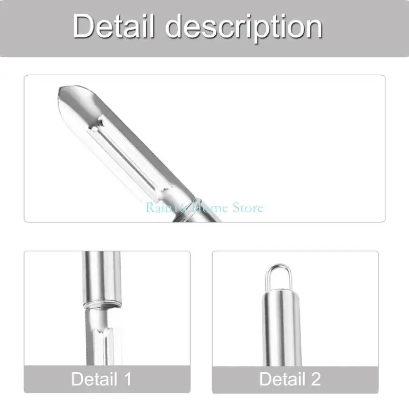 Stainless Steel Kitchen Peeler For Potatoes Vegetables Comfortable Handle Tool 02DB