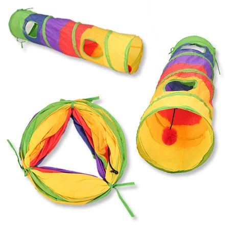 

2025 S-Type Cat Tunnel Kitten Bed House Collapsible Colorful Interactive Peek Hole Tubes & Tunnels Product