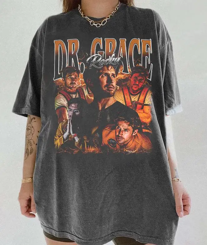 Retro 90s  Dr Grace Rocky T-Shirt, Ryland Grace Project Hail Mary T-shirt,  Ryland Grace Bootleg 90s TShirt