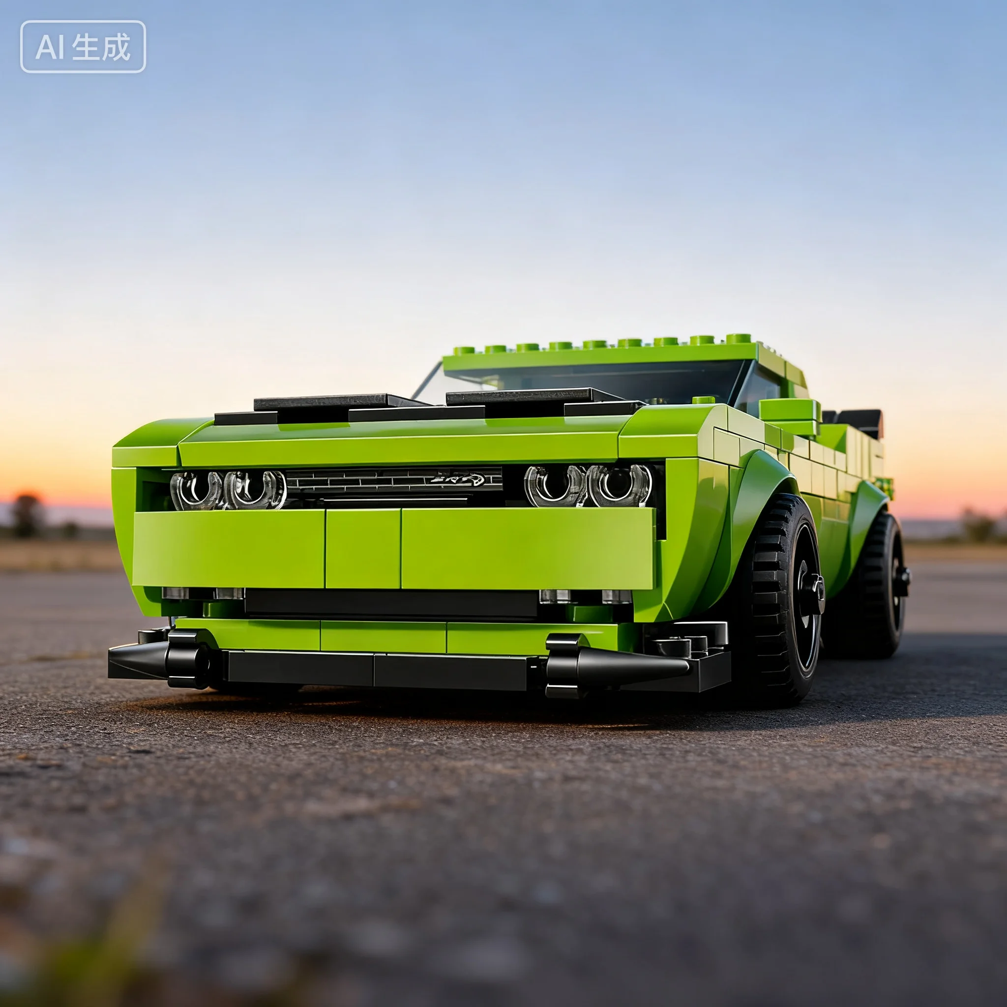 Lego Supercar Series 77237 Dodge Challenger SRT Hellcat Sports Car Assembly Building Blocks Toy Gift